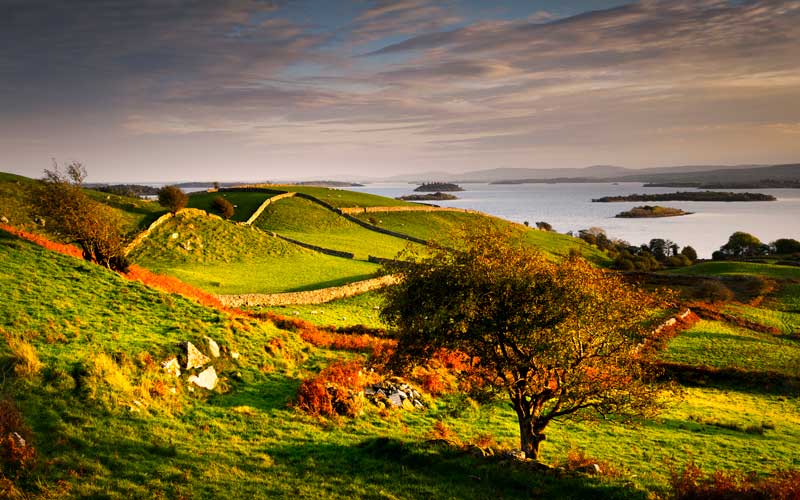 Lough Corrib in autumn, Cong, Mayo, Ireland. Credit: iStock/Getty Images