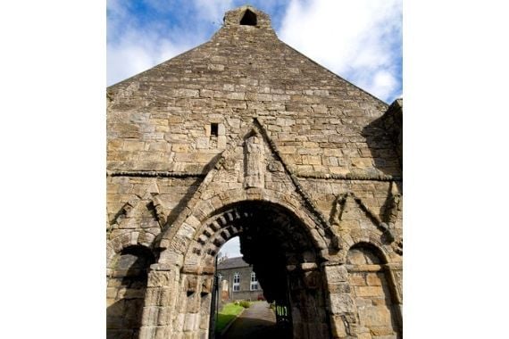 The High Cross in Roscrea taken from nearby St. Cronan's Church (Ireland's Content Pool)