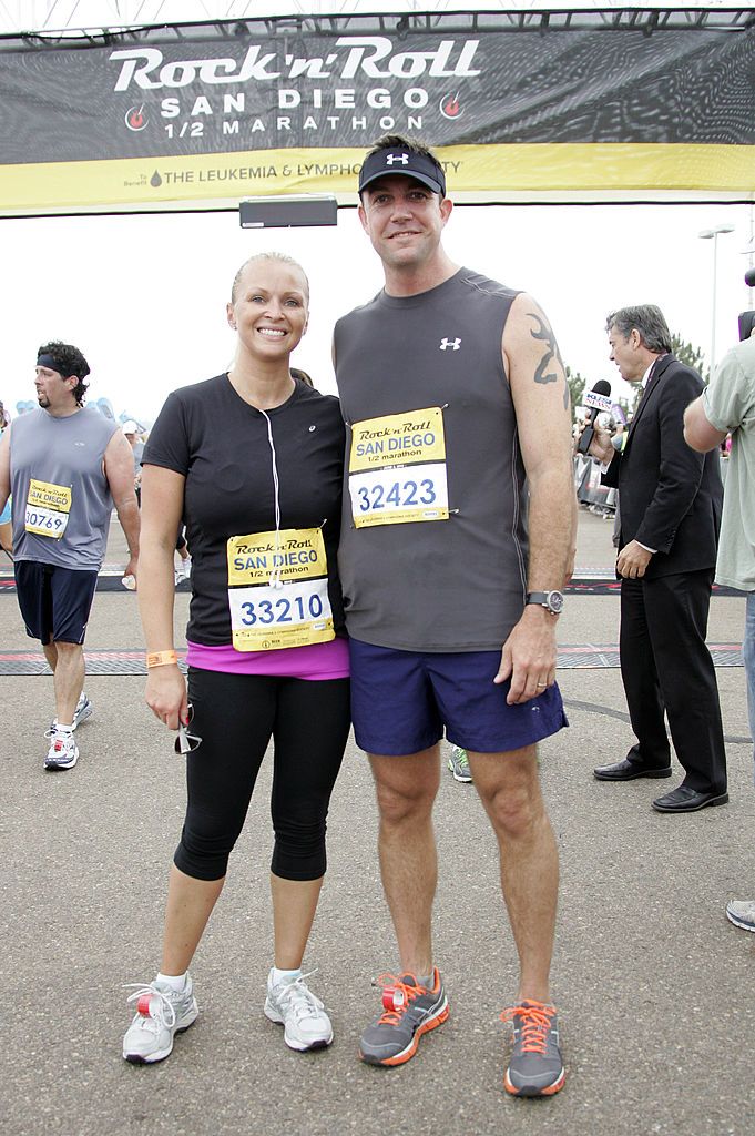 Duncan Hunter and his wife Margaret. Congressman Duncan D. Hunter poses with his wife Margaret at the finish line of the Rock 'n' Roll Marathon on June 3, 2012 in San Diego, California. (Photo by Kent C. Horner/Getty Images)