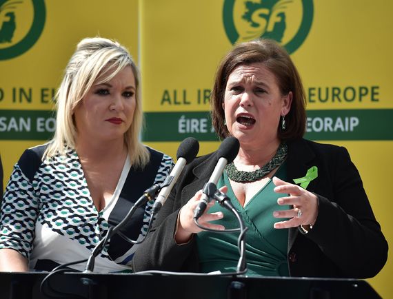 Sinn Féin leaders Michelle O'Neill and Mary Lou MacDonald.