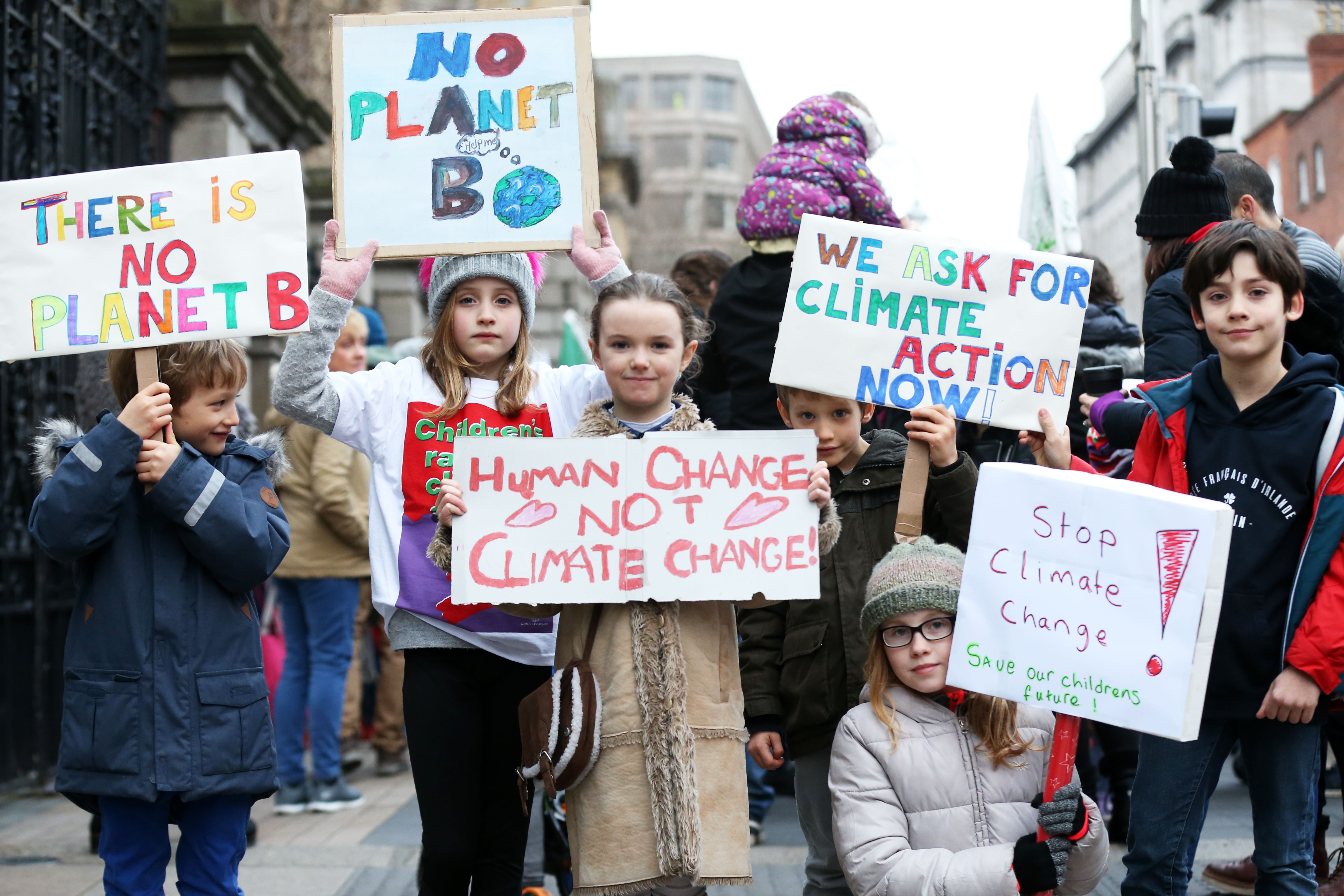 Children in Dublin take part in the Climate Strike in 2019. Times up for the Climate Crisis.