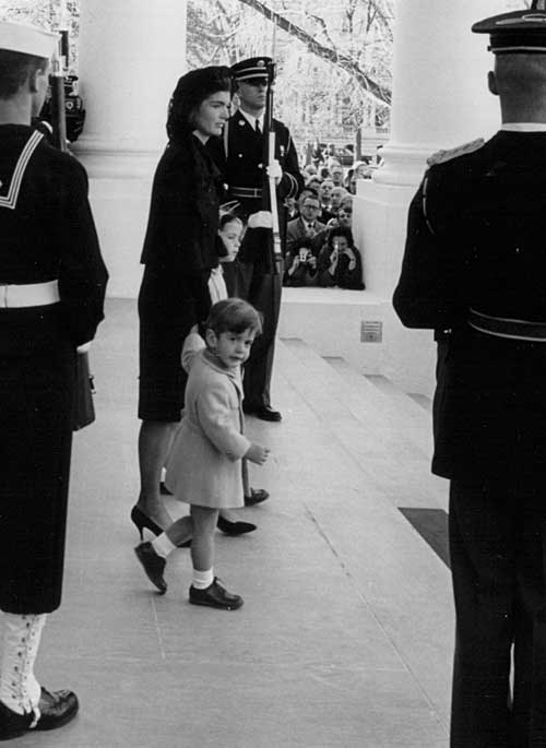 John F Kennedy Jr Salutes Casket PHOTO JFK Assassination Funeral John John 