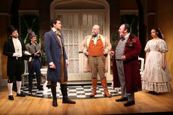 Elliot Joseph, Evan Zes, Ian Holcomb, Brian Keane, Colin McPhillamy, and Caroline Strang in London Assurance