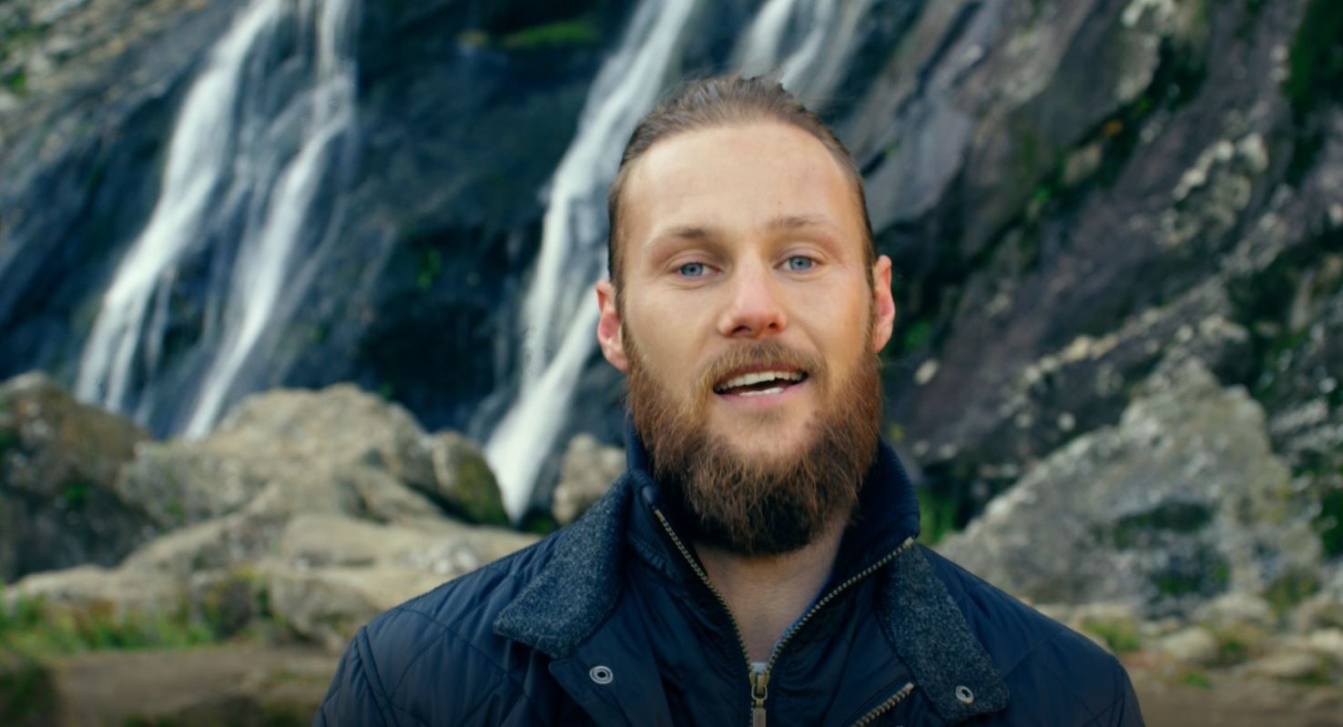 Jordan Patrick Smith at Powerscourt Waterfall