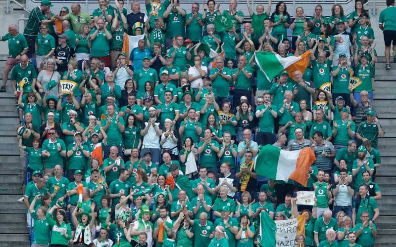 Ireland fans at Rugby World Cup 2019 in Japan. Credit: Stu Forster/Getty Images