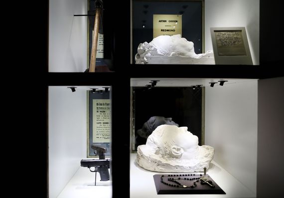 Newly added death masks at the National Museum of Ireland.