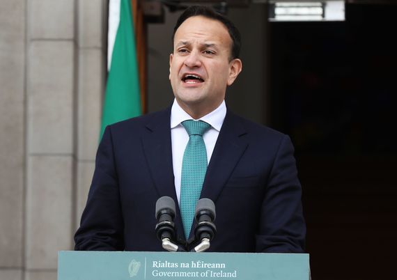 An Taoiseach, the leader of Fine Gael, Leo Varadkar.