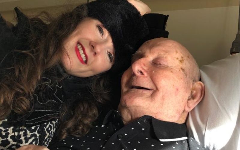 Mulligan with her late grandfather Kevin