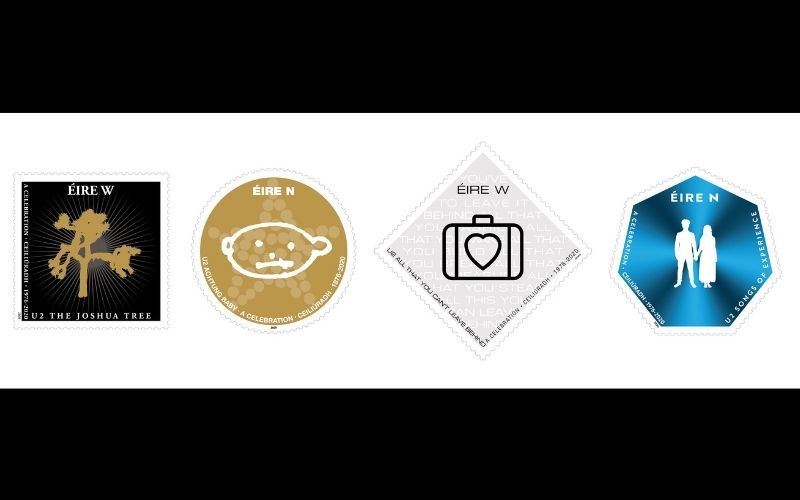‘U2 – A Celebration 1976-2020' stamp collection from An Post. (An Post)