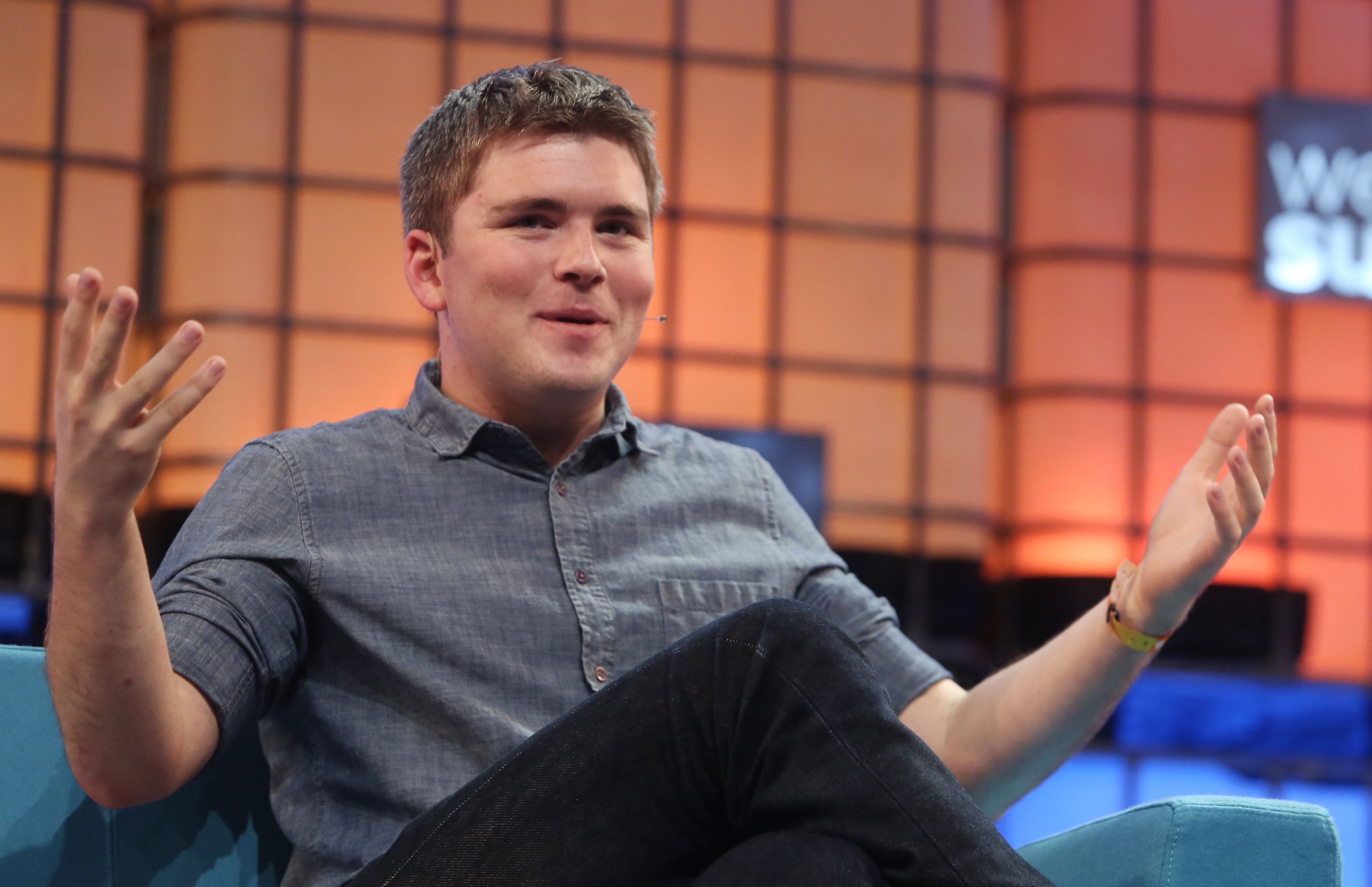 John Collison, Co-Founder of Stripe, speaking at the 2015 Web Summit in Dublin. John Collison, Co-Founder of Stripe, speaking at the 2015 Web Summit in Dublin.