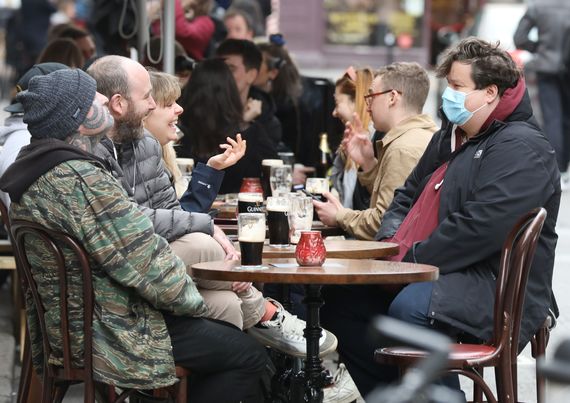 The last supper! People take advantage of outdoor dining before lockdown.