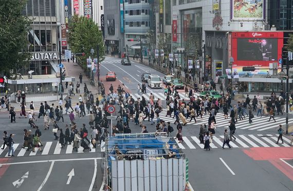 The famous Shibuya scramble crossing in Tokyo. The famous Shibuya scramble crossing in Tokyo.