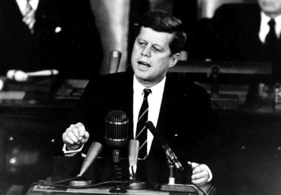 President John F Kennedy. President John F Kennedy.