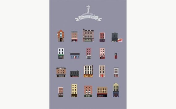 Minimal Dublin Pubs print, by Maxi, from Jam Art Factory. Minimal Dublin Pubs print, by Maxi, from Jam Art Factory.