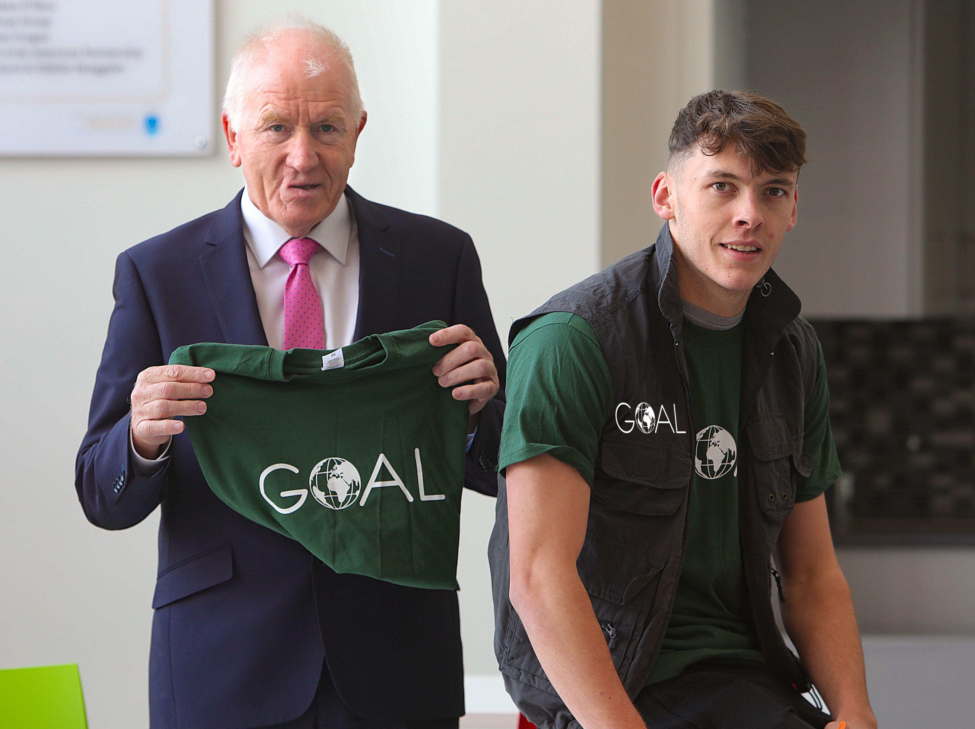 GOAL Board member, former Irish Minister for the Diaspora and Kerry football legend, Jimmy Deenihan and GOAL Ambassador Kerry footballer David Clifford. GOAL Board member, former Irish Minister for the Diaspora and Kerry football legend, Jimmy Deenihan and GOAL Ambassador Kerry footballer David Clifford.