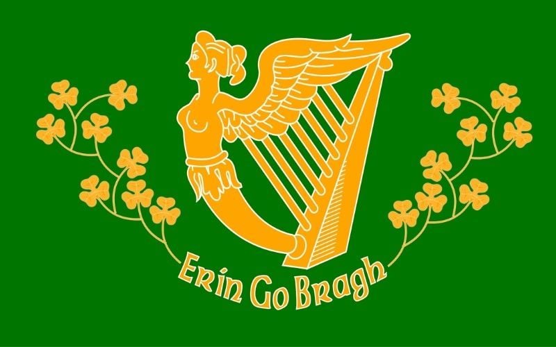 An Erin Go Bragh flag. (Public Domain / John Patrick O'Riley (Brevet Major) via Wikimedia Commons)