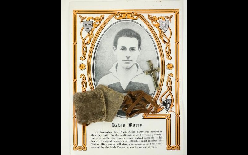 Kevin Barry's personal Crucifix and Scapular. (Fonsie Mealy)