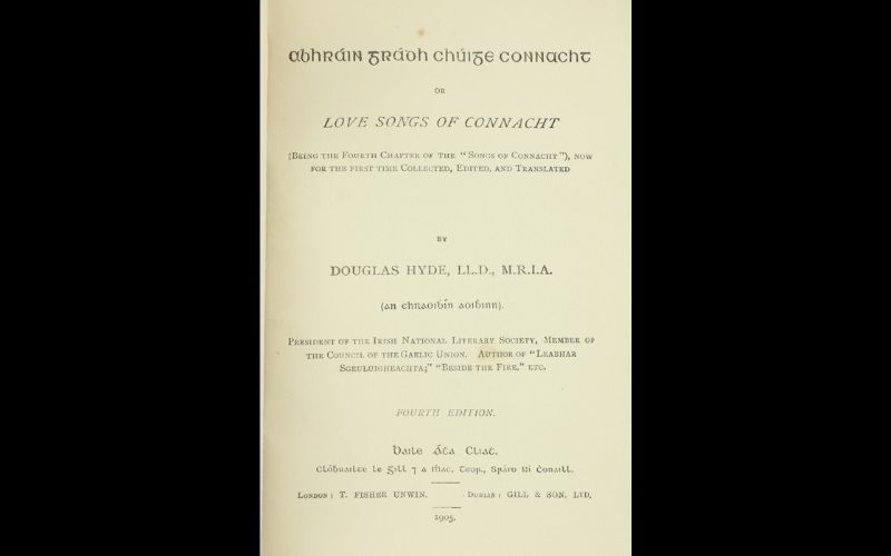 The Love Songs of Connacht, personal copy of Joseph Mary and Grace Plunkett (Fonsie Mealy)