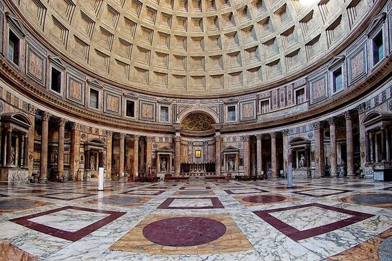 The interior of the Pantheon in Rome The interior of the Pantheon in Rome
