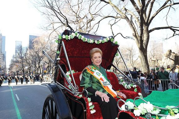 Author Mary Higgins Clark as Grand Marshal in the 2011 Saint Patrick's Day Parade Author Mary Higgins Clark as Grand Marshal in the 2011 Saint Patrick's Day Parade
