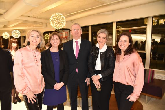Attendees including Maura Kelly (far-left) and Katie Molony (far-right) at the launch of the 2020 LEAP program.