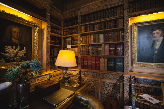 The library at Lisnavagh House. The library at Lisnavagh House.