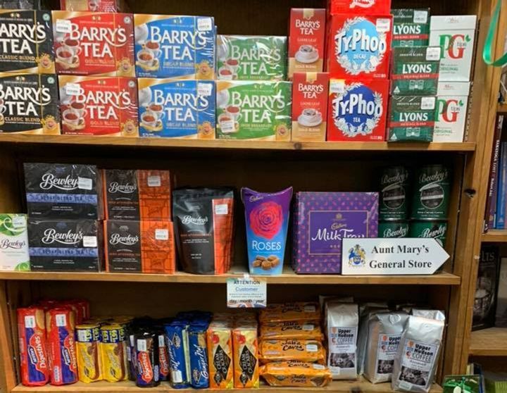 Some of the Irish food selection at Celtic Treasures
