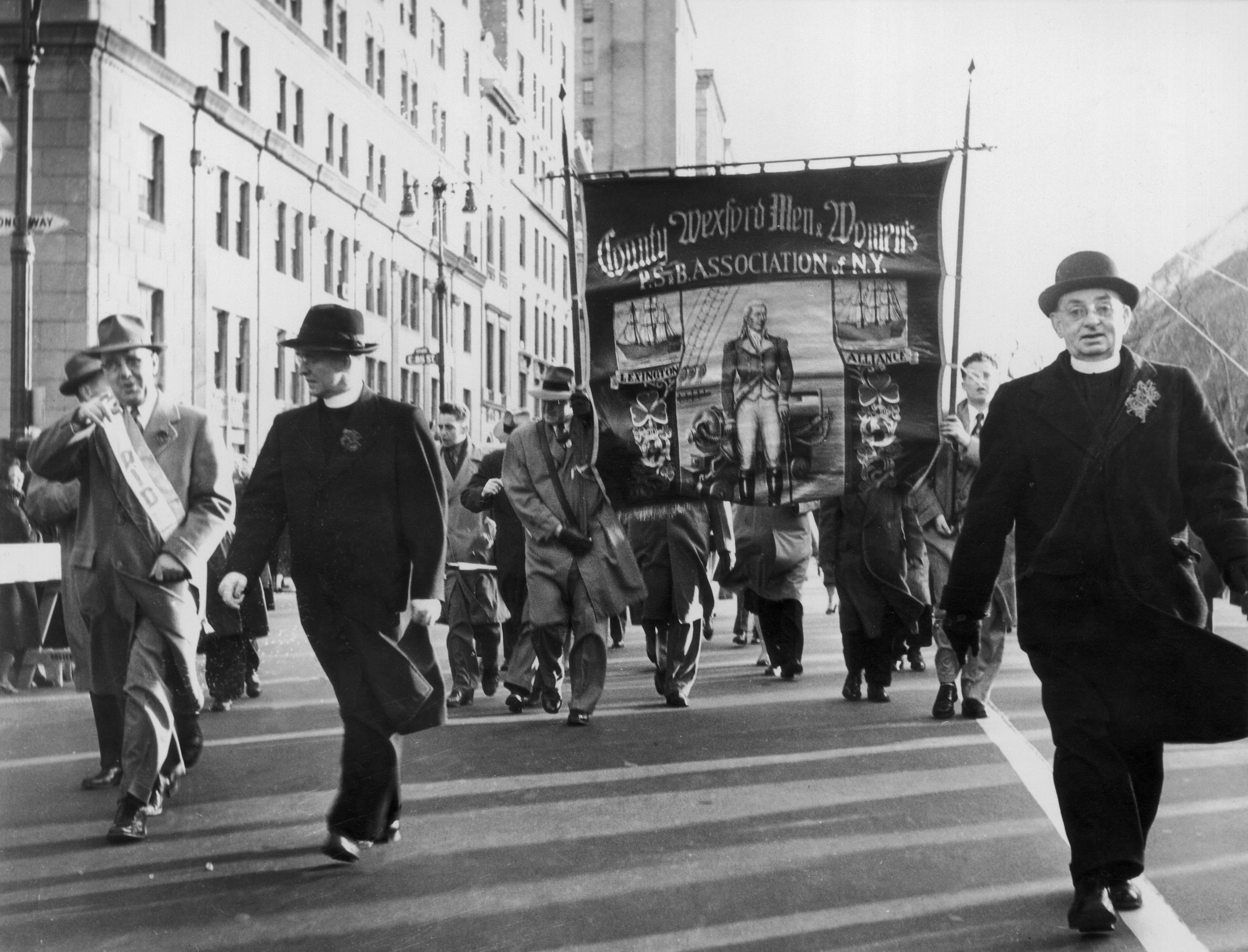 The NYC St. Patrick's Day parade c. 1960