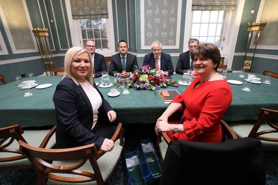 Leaders from Ireland, Northern Ireland, and England at Stormont. (RollingNews.ie)
