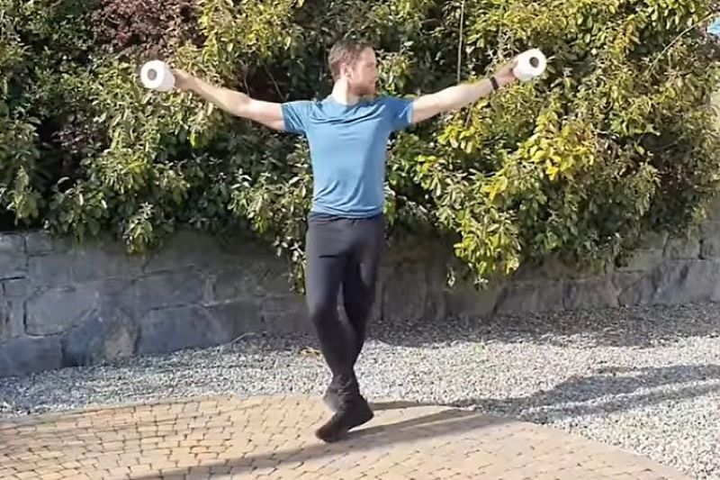 Cathal Keaney in Lord Of The Dance, quarantine style. Cathal Keaney in Lord Of The Dance, quarantine style.