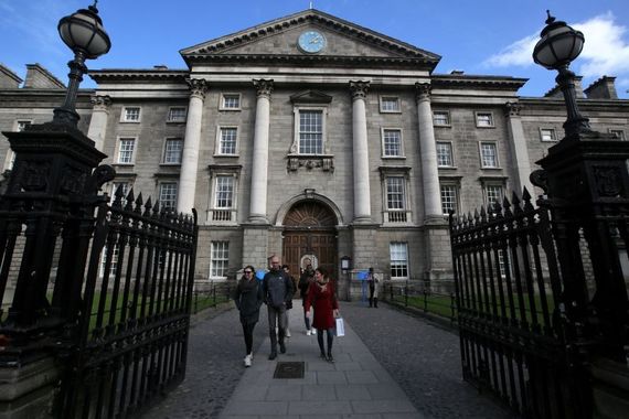 The main entrance to Trinity College, on College Green. The main entrance to Trinity College, on College Green.