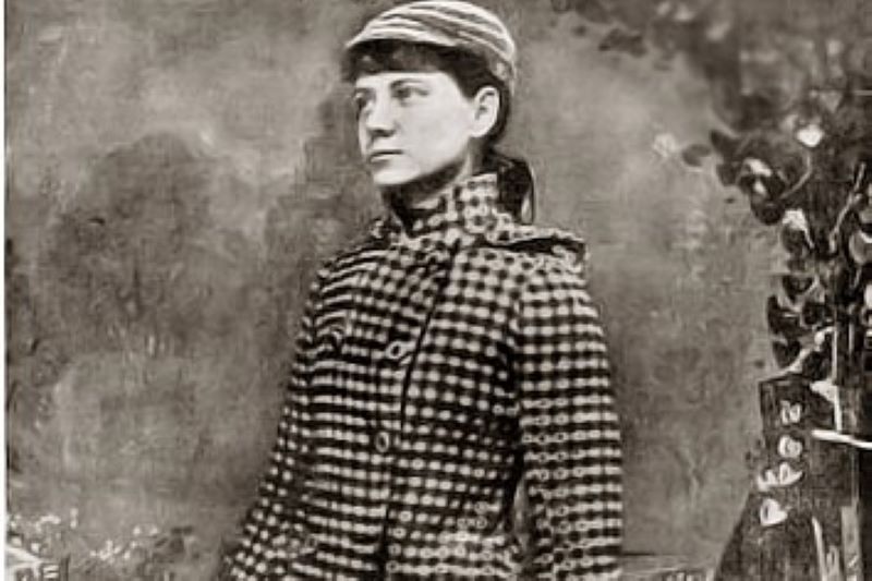 Nellie Bly, in a publicity photo for her around-the-world voyage. (New York Public Library / Public Domain)