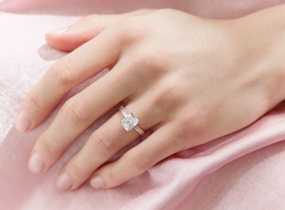 An emerald diamond from Clean Origin. An emerald diamond from Clean Origin.