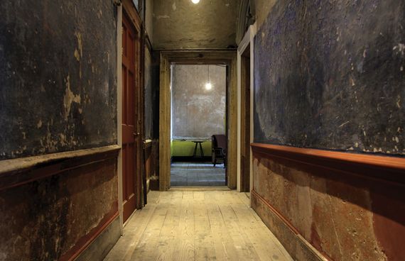 A hallway of a former tenement building on Henrietta Street.