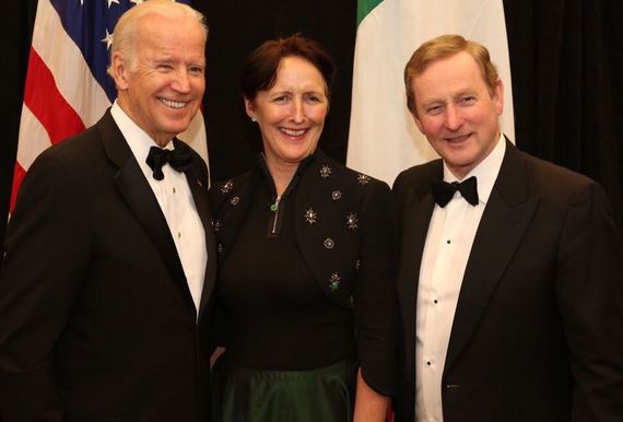 Joe Biden with Fiona Shaw and then Taoiseach Enda Kenny in 2016.