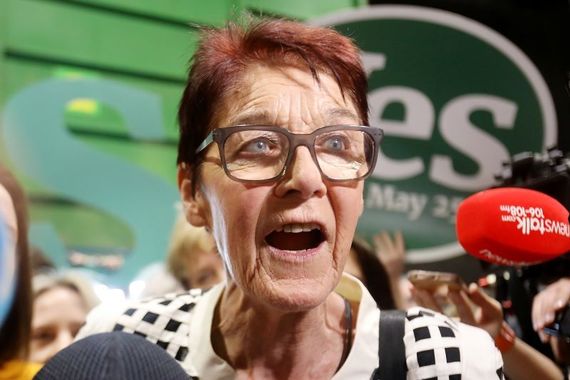 May 26, 2018: n Ailbhe Smyth speaking in the RDS, Dublin, as the count continues for the Irish referendum to repeal the 8th Amendment. (RollingNews.ie) May 26, 2018: n Ailbhe Smyth speaking in the RDS, Dublin, as the count continues for the Irish referendum to repeal the 8th Amendment. (RollingNews.ie)