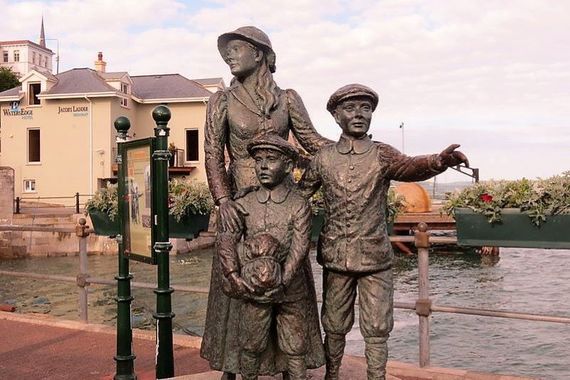 The first person to go through Ellis Island, Annie Moore. The first person to go through Ellis Island, Annie Moore.