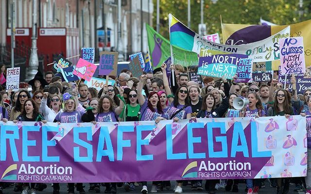Pro-choice crowds celebrate the 2018 referendum results in Dublin. Credit: ROLLINGNEWS