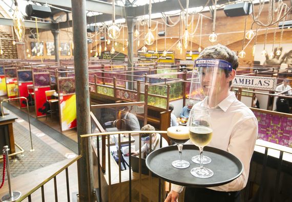 Wait staff inside the redesigned Market Bar, in Dublin. Wait staff inside the redesigned Market Bar, in Dublin.