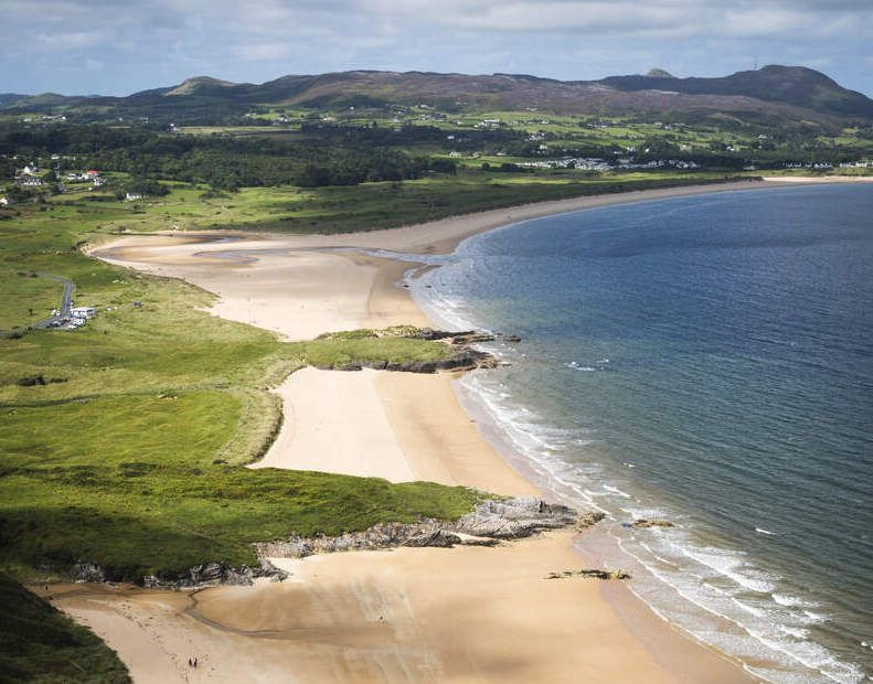 Ballymastocker Bay, with Port Salon Beach in the distance, in County Donegal. Ballymastocker Bay, with Port Salon Beach in the distance, in County Donegal.
