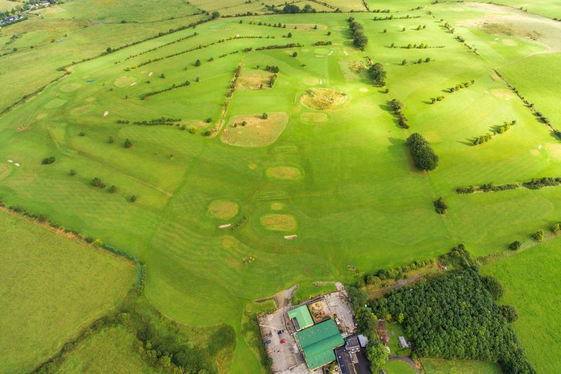 An aerial view of the 102-acre property up for auction. (Brennan Town & Country)