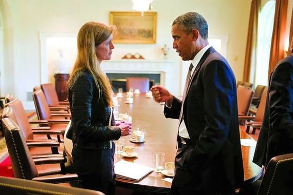 Samantha Power and president Barack Obama. Samantha Power and president Barack Obama.