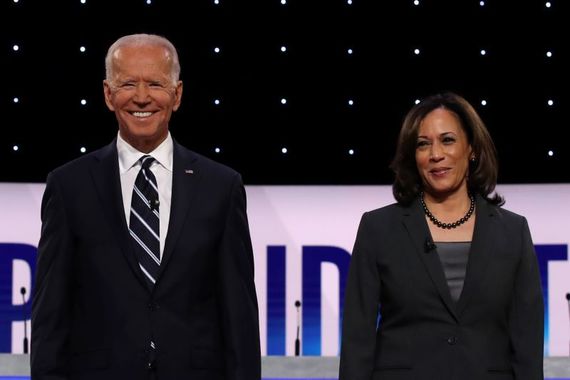 Joe Biden and future running mate Kamala Harris in 2019. Getty