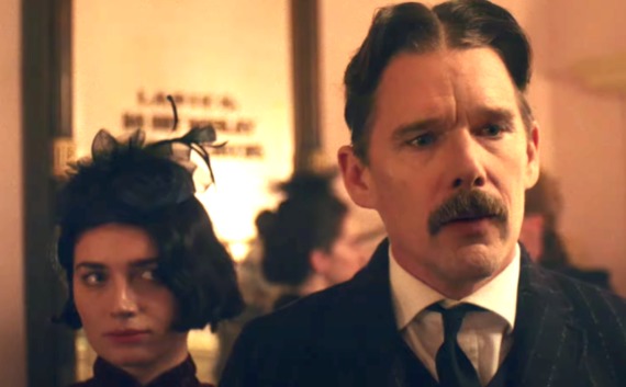 Eve Hewson and Ethan Hawke in Tesla Eve Hewson and Ethan Hawke in Tesla