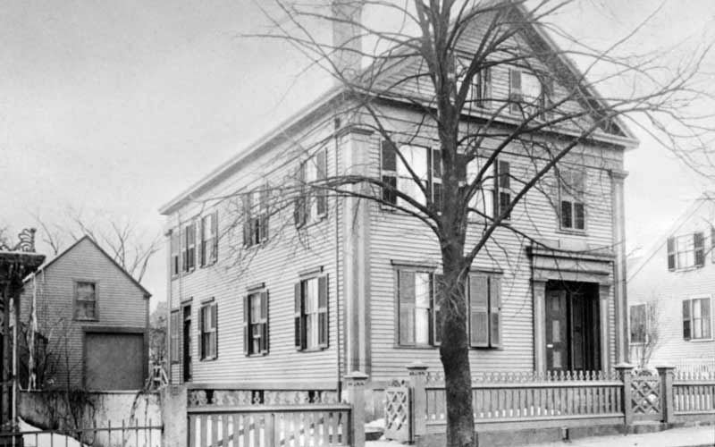 The Borden family home at 92 Second St. (later 230 Second St.), where the murders took place in 1892. Credit: Public Domain