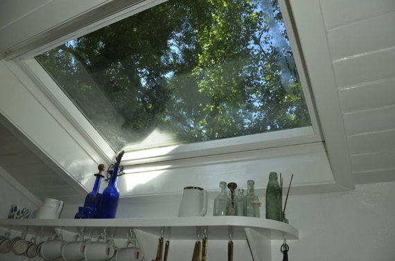A skylight in the kitchen. A skylight in the kitchen.