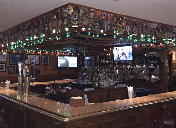 Patches decorating the walls of O'Hara's. Patches decorating the walls of O'Hara's.