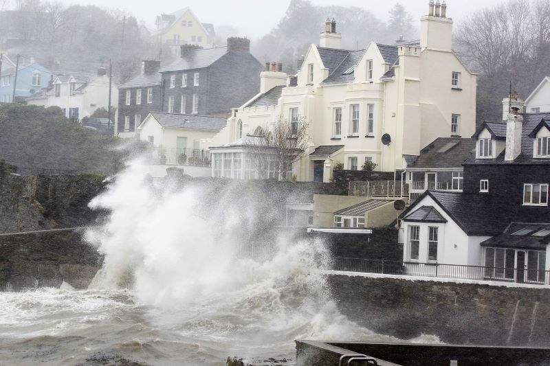 Kinsale, Co Cork during 2017's Storm Ophelia. (RollingNews.ie)
