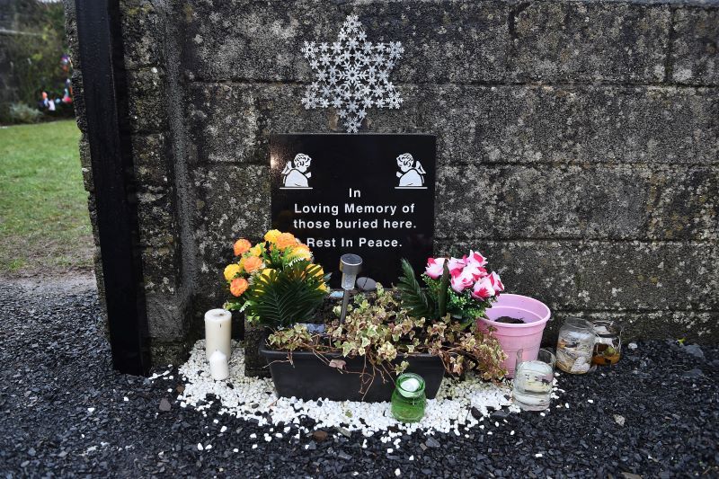 January 13, 2021: A memorial at the site of the former Bon Secours Mother and Baby Home in Tuam, Co Galway. (Getty Images)