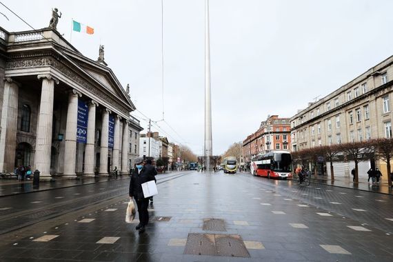 Empty O'Connell Street, Dublin during lockdown. Empty O'Connell Street, Dublin during lockdown.